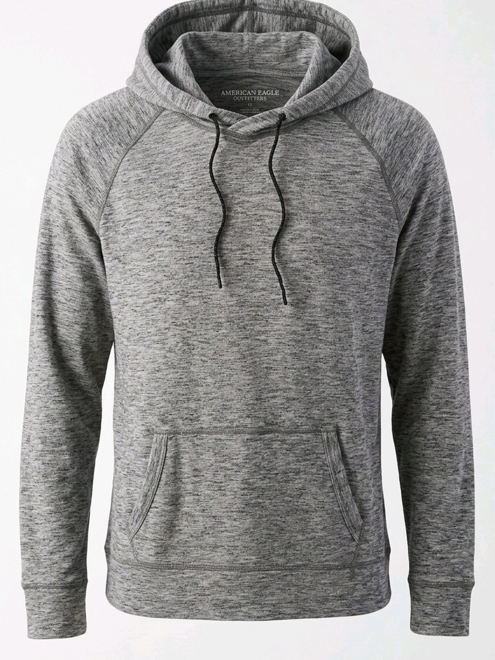 American Eagle Outfitters Heather Gray Men's Hooded Pullover